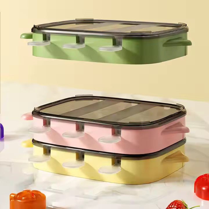 Cartoon Ice Pop Mold with Lid, Silicone - XUANMAN