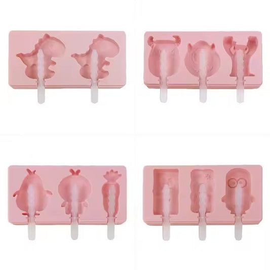 Cartoon Silicone Popsicle Mold, Animal & Fun Shapes - XUANMAN