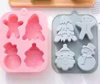 Christmas Silicone Ice Cube Tray, 4 - Grid - XUANMAN