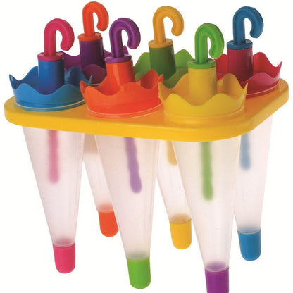 Colorful Umbrella Ice Pop Mold, 6 - Grid - XUANMAN