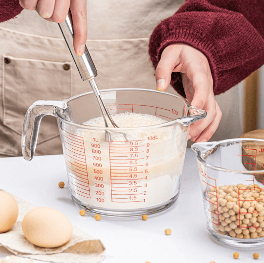 Glass Measuring Cup with Handle, Heat Resistant - XUANMAN