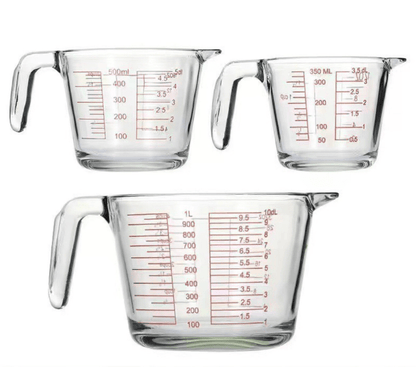 Glass Measuring Cup with Handle, Heat Resistant - XUANMAN