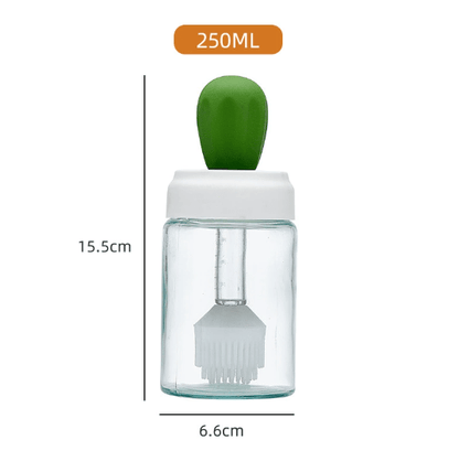 Glass Oil Bottle with Silicone Brush for Cooking - XUANMAN