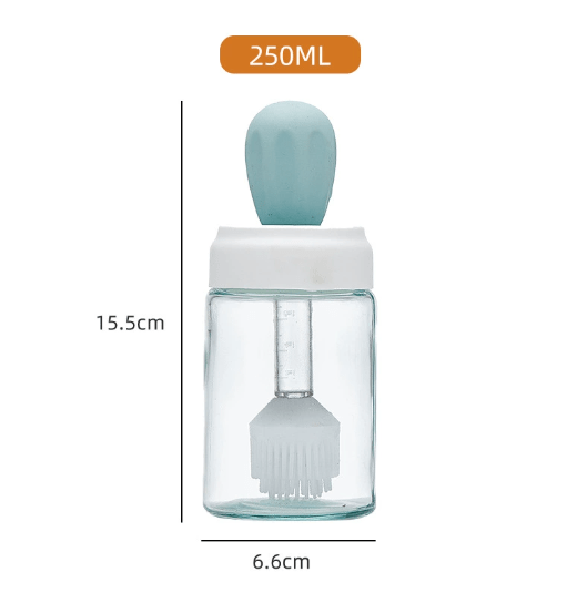 Glass Oil Bottle with Silicone Brush for Cooking - XUANMAN