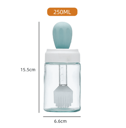 Glass Oil Bottle with Silicone Brush for Cooking - XUANMAN