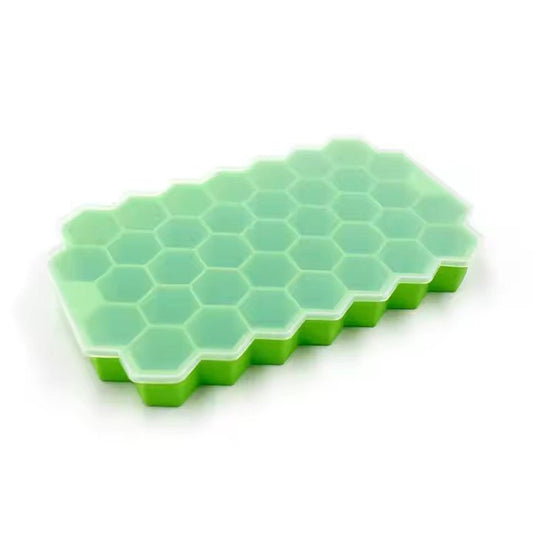 Hexagon Silicone Ice Cube Tray with Lid - XUANMAN