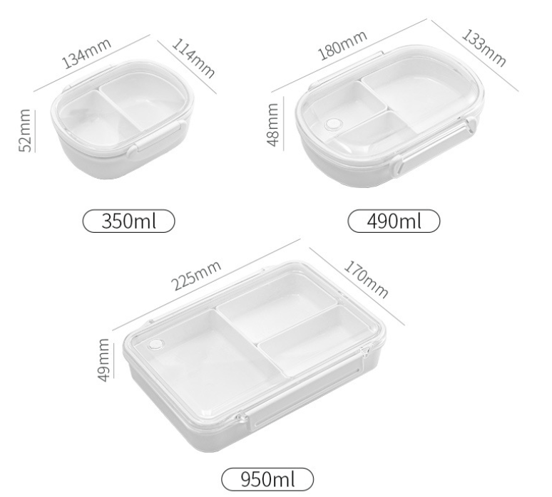 Kids Bento Lunch Box, Leakproof, 3 Sizes - XUANMAN