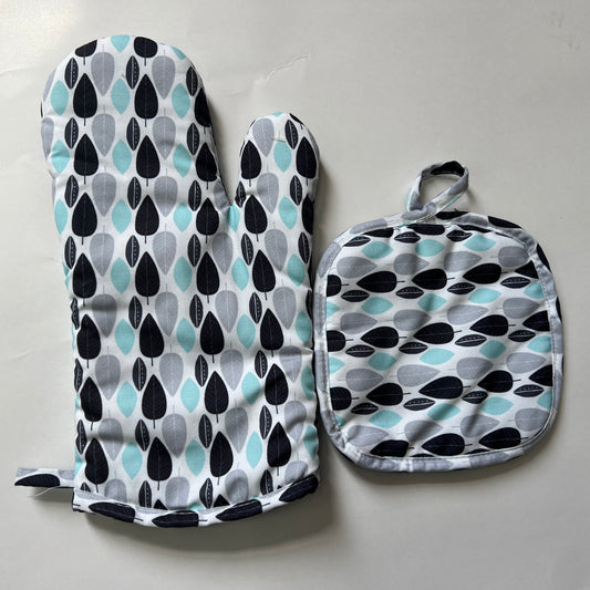 Kitchen Oven Mitt and Pot Holder Set, Heat Resistant - XUANMAN