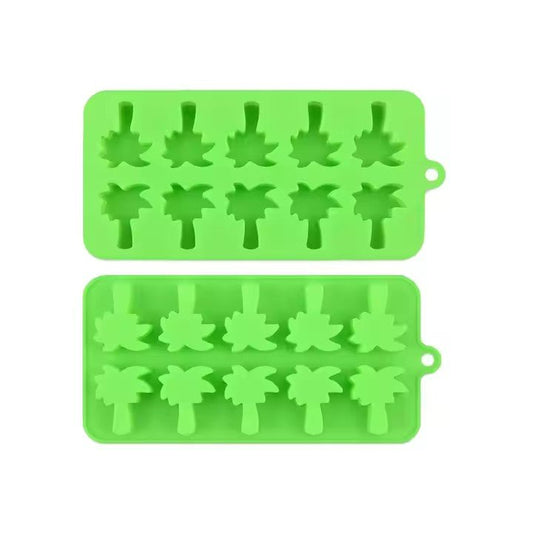 Palm Tree Silicone Ice Cube Tray, 10 - Grid - XUANMAN