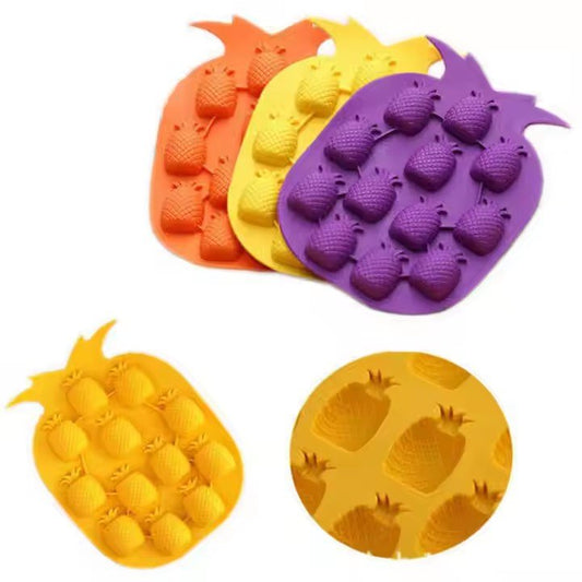 Pineapple Shape Silicone Ice Cube Tray, 12 Grid - XUANMAN