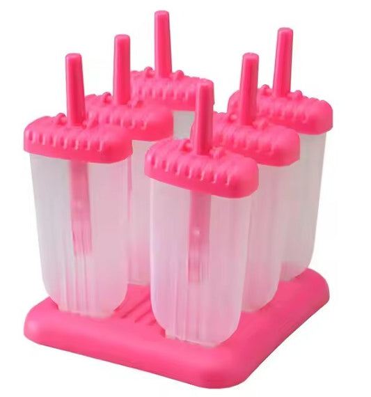 Popsicle Mold Set, Reusable Ice Pop Maker with 6 Grids - XUANMAN