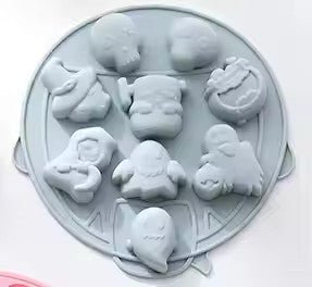 Round Halloween Silicone Ice Cube Tray, 8 Grids - XUANMAN