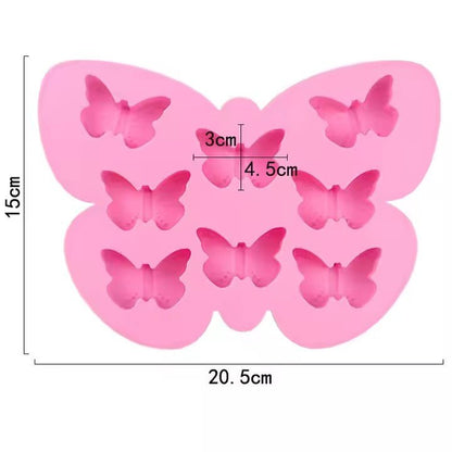 Silicone Butterfly Ice Cube Tray, 8 - Grid - XUANMAN