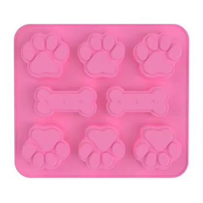 Silicone Dog Paw & Bone Ice Cube Tray - XUANMAN