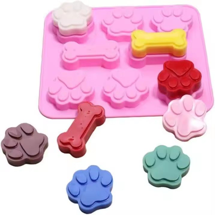 Silicone Dog Paw & Bone Ice Cube Tray - XUANMAN