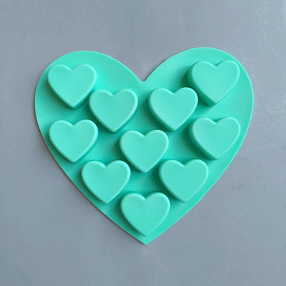 Silicone Heart Ice Cube Tray, 10 - Grid - XUANMAN
