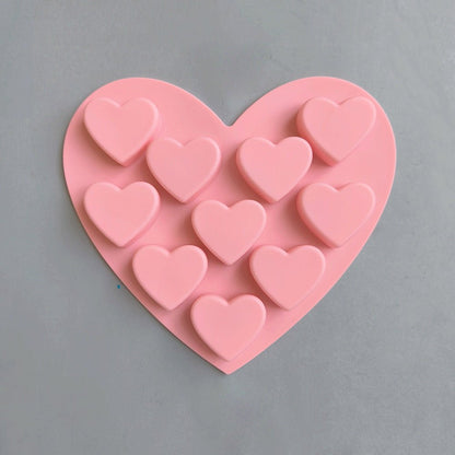 Silicone Heart Ice Cube Tray, 10 - Grid - XUANMAN