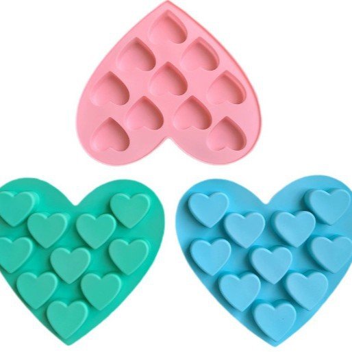 Silicone Heart Ice Cube Tray, 10 - Grid - XUANMAN