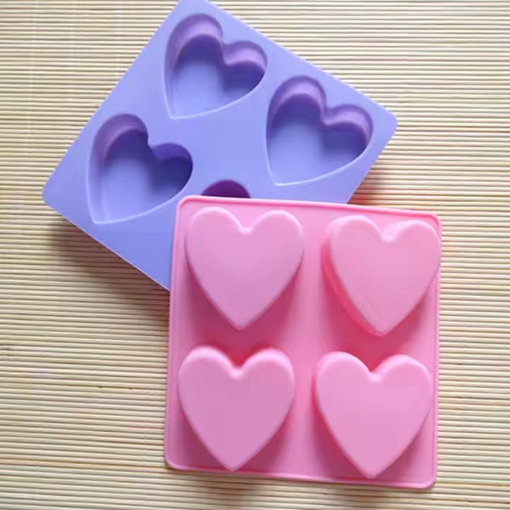 Silicone Heart Ice Cube Tray, 4 - Grid - XUANMAN