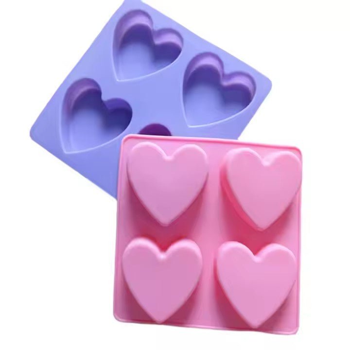 Silicone Heart Ice Cube Tray, 4 - Grid - XUANMAN