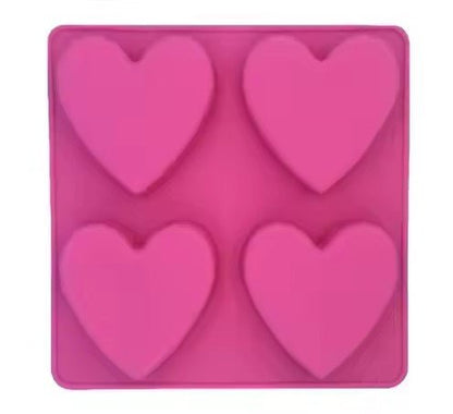 Silicone Heart Ice Cube Tray, 4 - Grid - XUANMAN