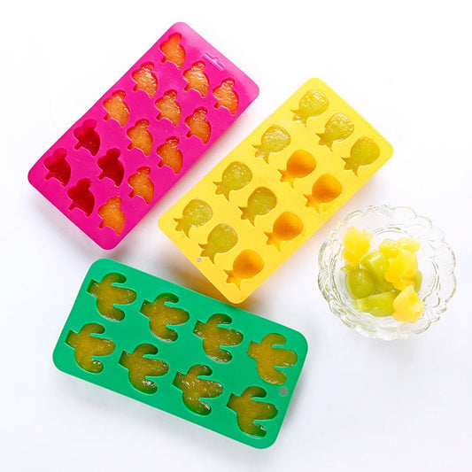 Silicone Ice Cube Mold, Pineapple & Cactus Shapes - XUANMAN
