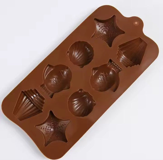 Silicone Ice Cube Tray, Fish, Shell, Starfish - XUANMAN
