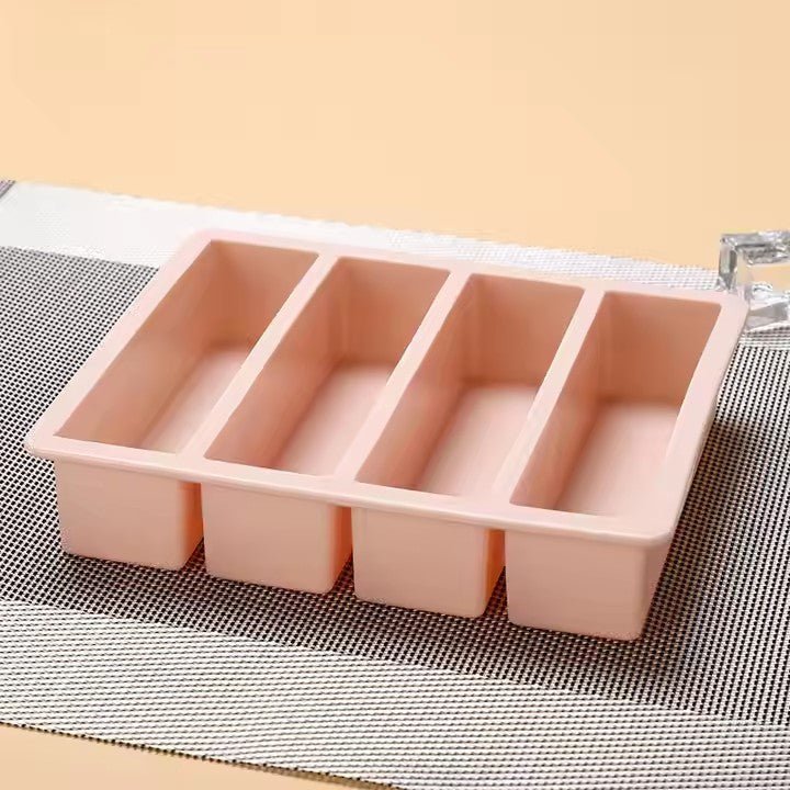 Silicone Large Cuboid Ice Tray, 4 Grids - XUANMAN