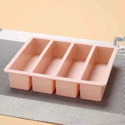 Silicone Large Cuboid Ice Tray, 4 Grids - XUANMAN