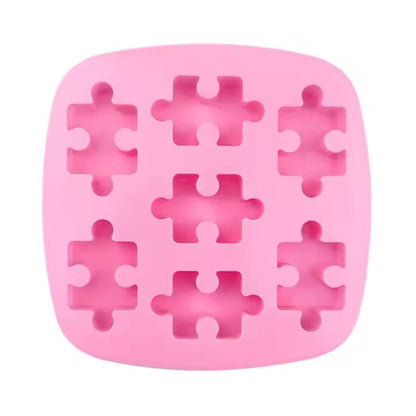 Silicone Puzzle Ice Cube Tray, 7 - Grid - XUANMAN