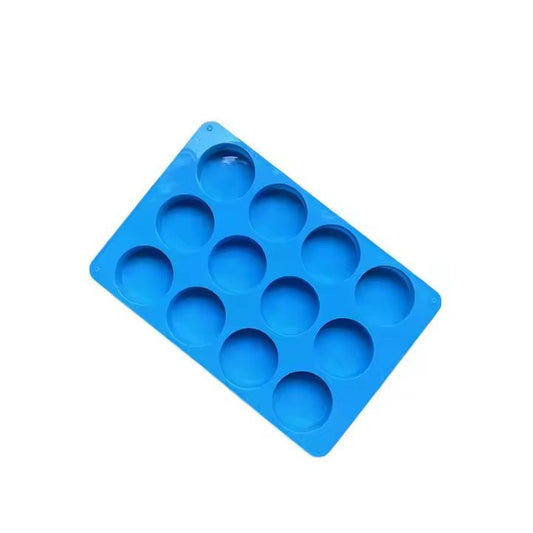 Silicone Round Ice Cube Tray, 12 Grids - XUANMAN