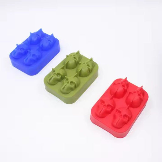 Skull Silicone Ice Mold, 4 - Grid - XUANMAN