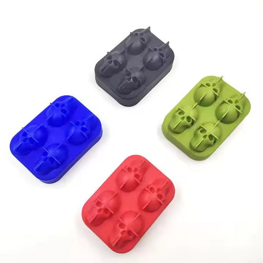 Skull Silicone Ice Mold, 4 - Grid - XUANMAN
