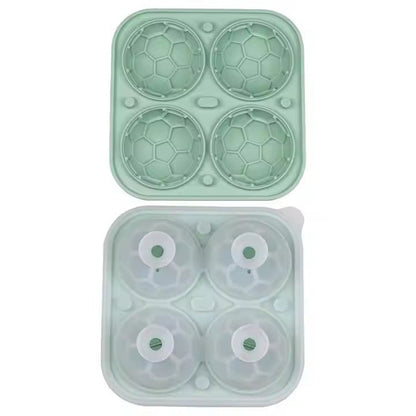 Soccer Ball Shape Silicone Ice Ball Maker, 4 - Grid - XUANMAN